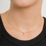 24K Gold Dainty Cross Pendant Necklace - Keepsake
