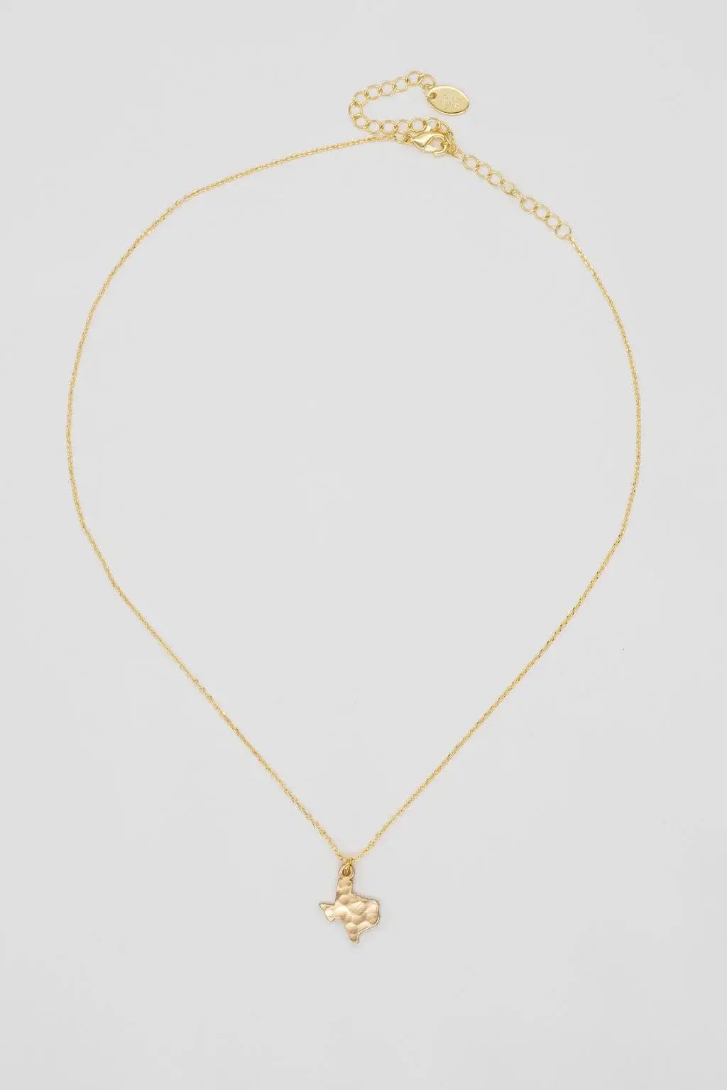 24K Gold Hammered Texas Pendant Necklace - Keepsake