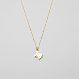24K Gold Hammered Texas Pendant Necklace - Keepsake