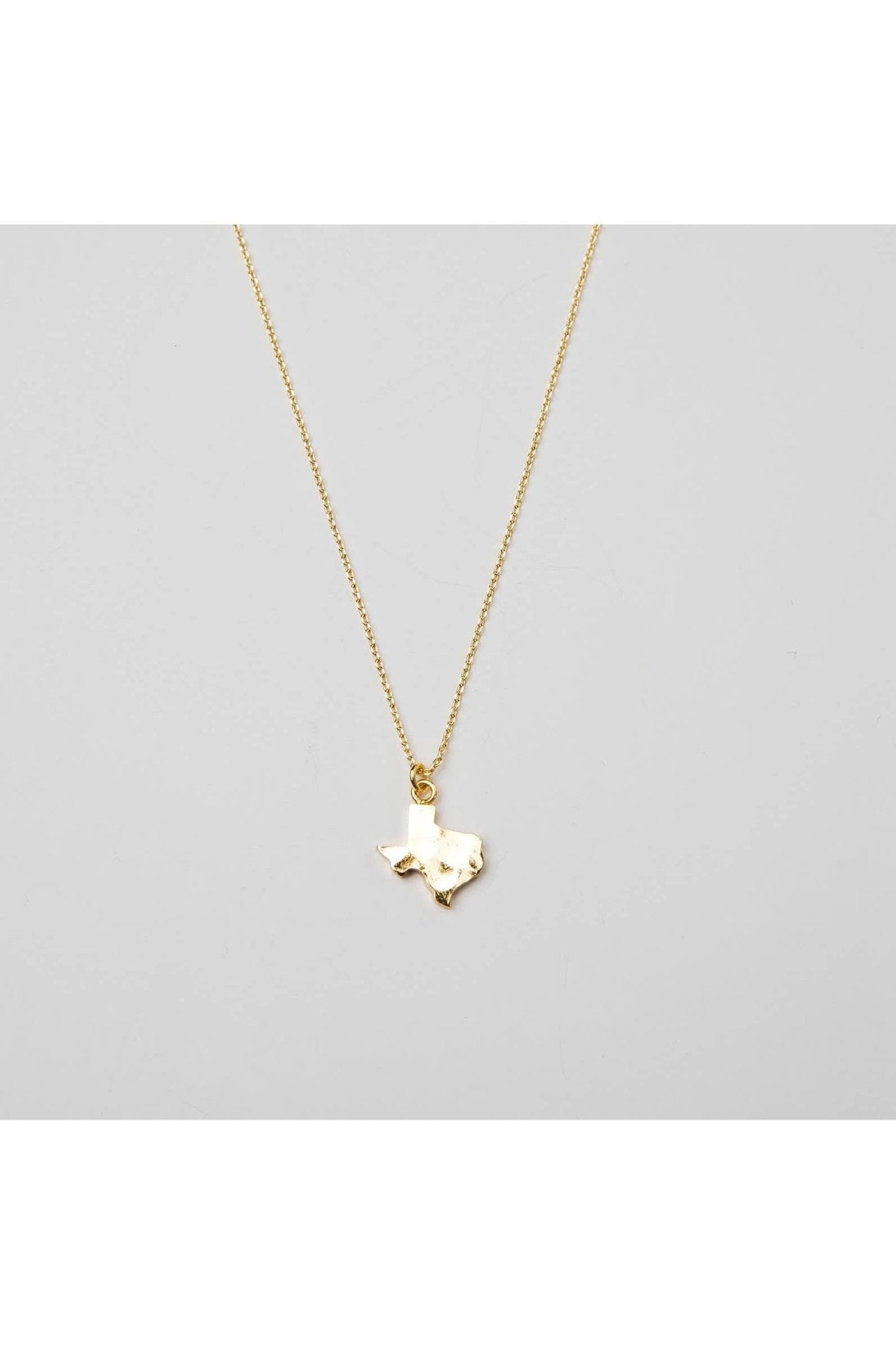 24K Gold Hammered Texas Pendant Necklace - Keepsake