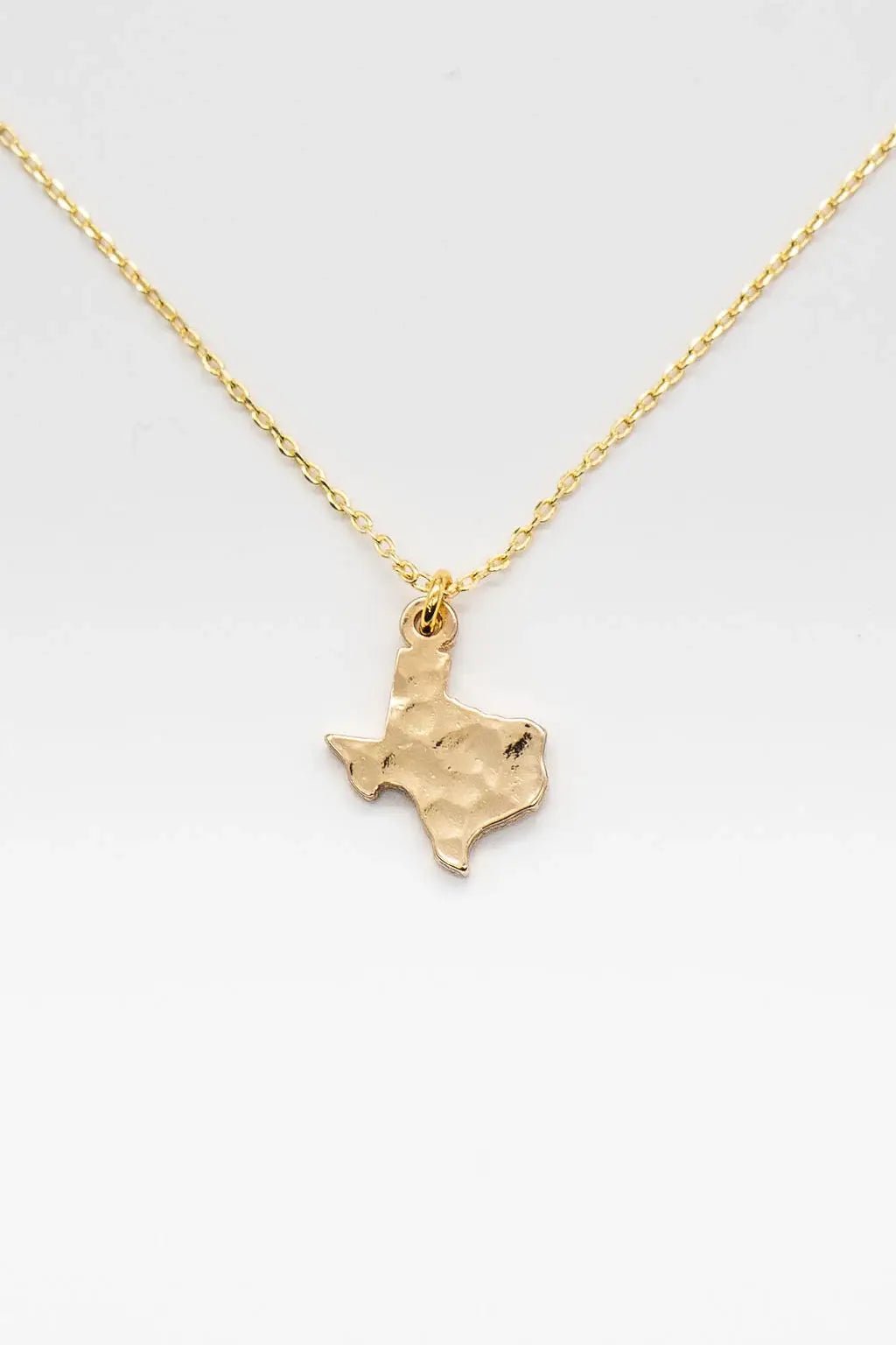 24K Gold Hammered Texas Pendant Necklace - Keepsake