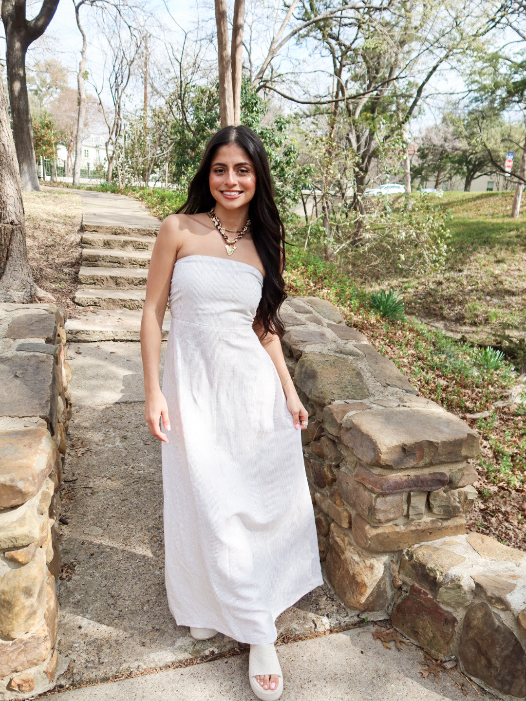 Sienna Strapless Maxi Dress - Melange M Sienna Strapless Maxi Dress - Melange M