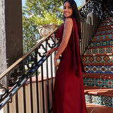 Cabernet Scarf Maxi Dress - Keepsake