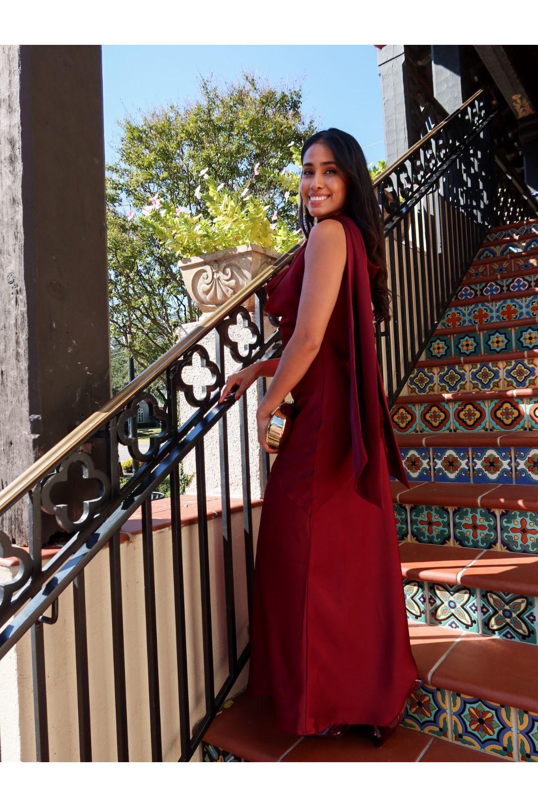Cabernet Scarf Maxi Dress - Keepsake