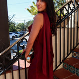 Cabernet Scarf Maxi Dress - Keepsake