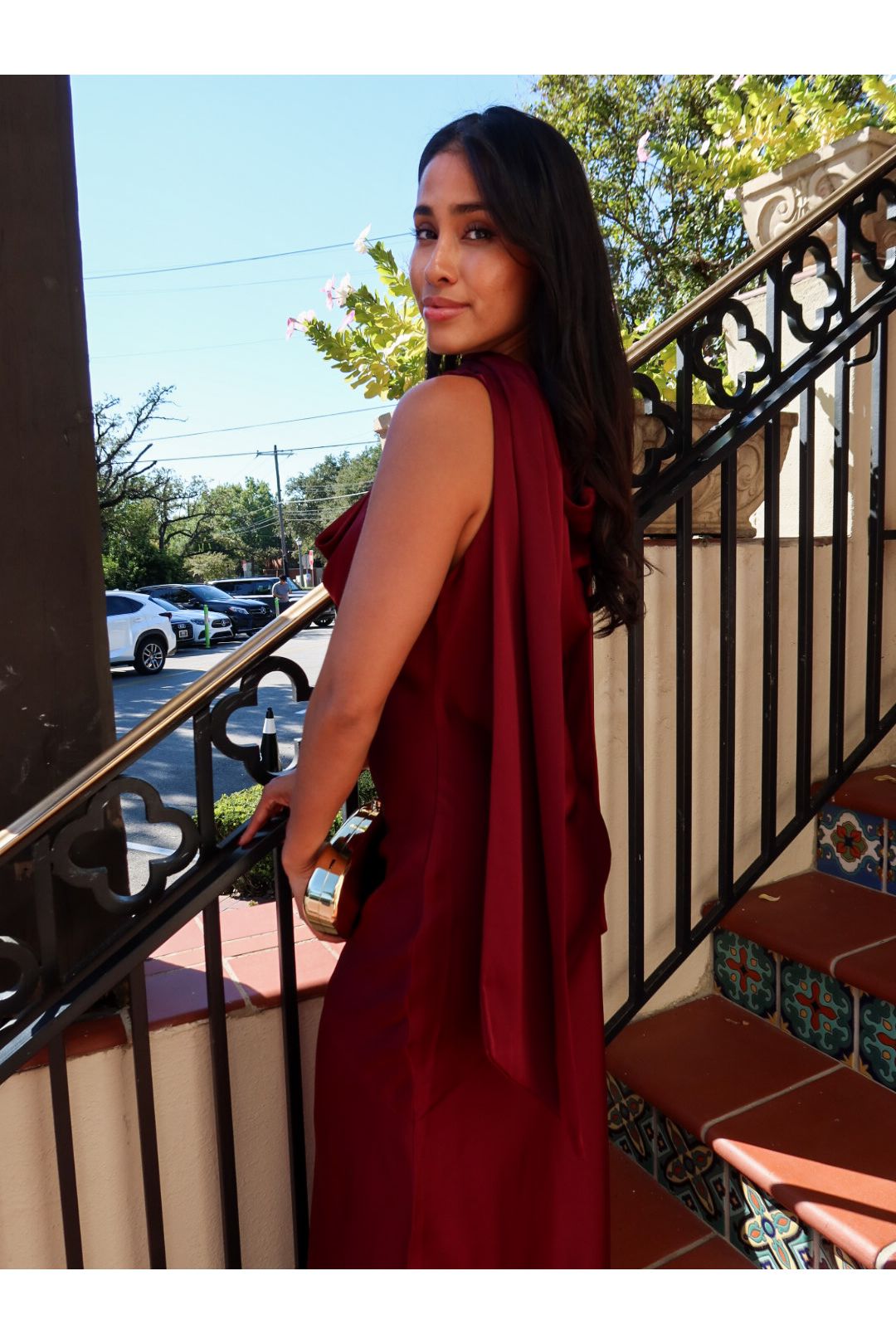 Cabernet Scarf Maxi Dress - Keepsake