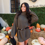 Cozy Intentions Sweater Dress - Olive - Keepsake