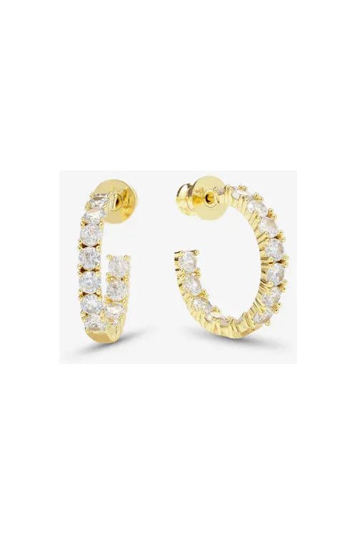 Heiress Hoops .75 - Gold/White - Keepsake