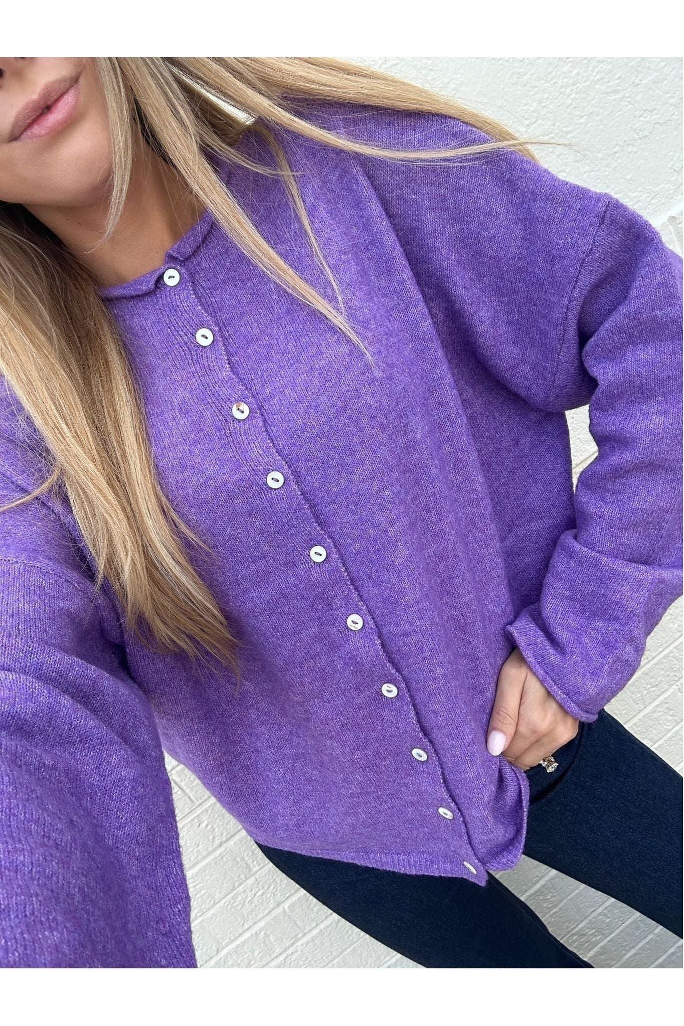 Piper Cardigan - Purple - Keepsake