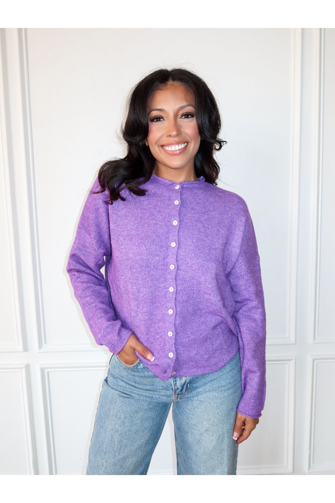 Piper Cardigan - Purple - Keepsake