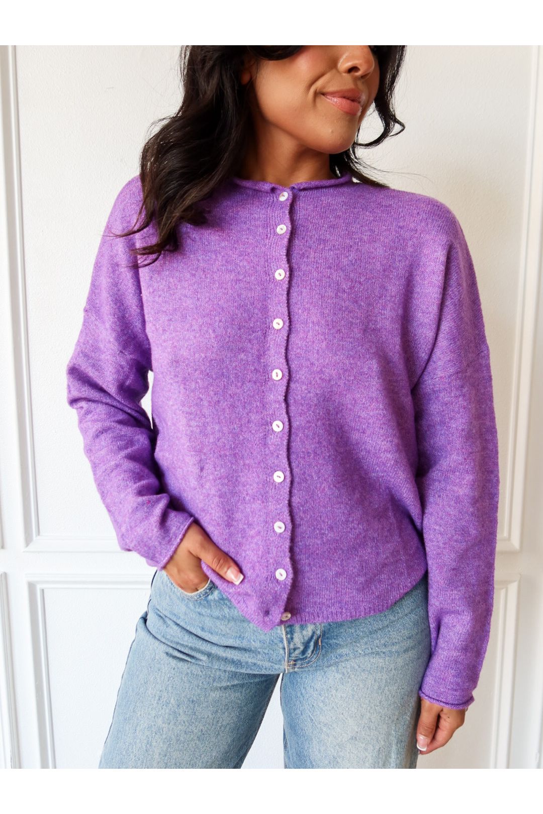Piper Cardigan - Purple - Keepsake