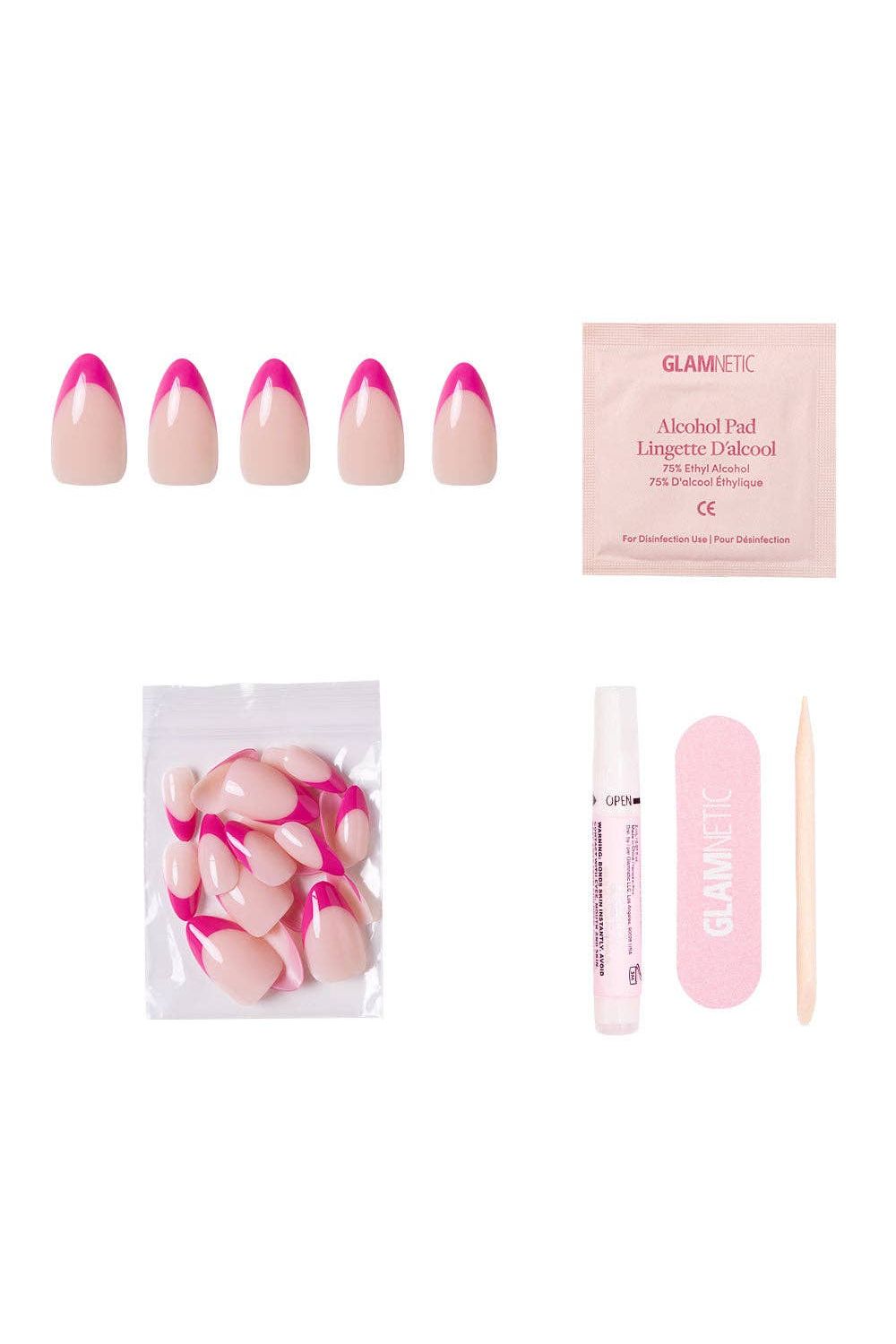 Press On Nails: Raspberry Sorbet - Keepsake