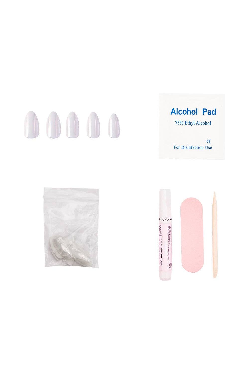 Press On Nails: White Chrome - Keepsake