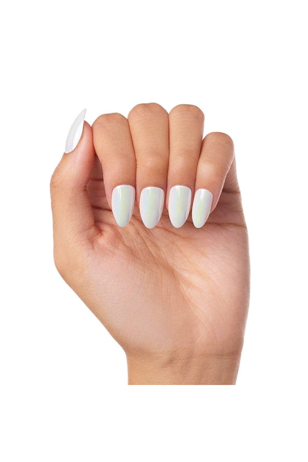 Press On Nails: White Chrome - Keepsake