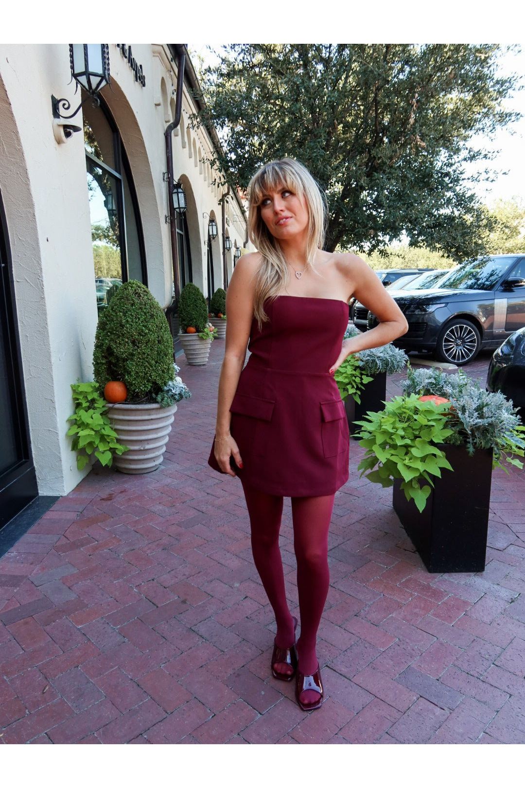 Strut In Style Romper - Burgundy - Keepsake