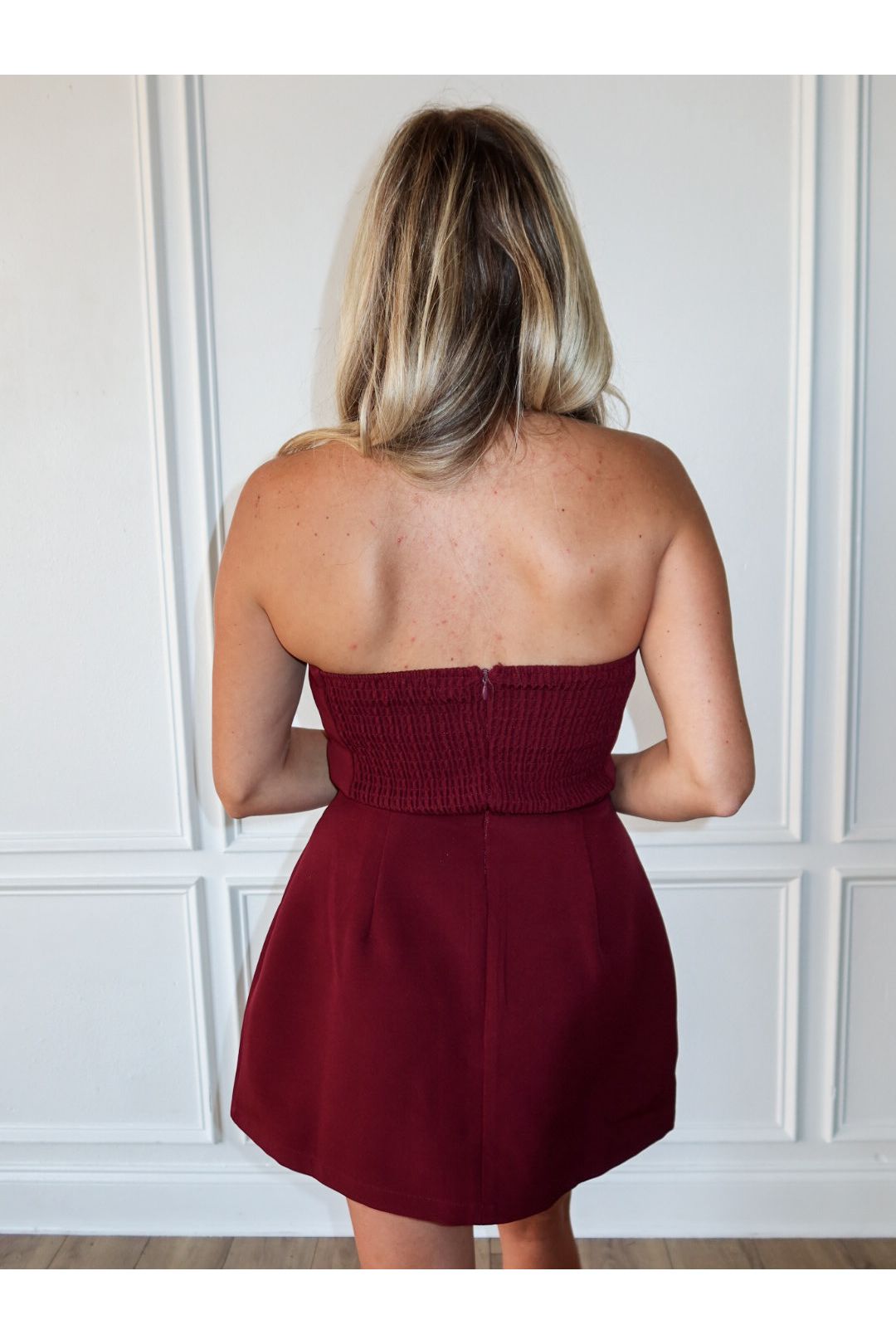 Strut In Style Romper - Burgundy - Keepsake