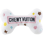 White Chewy Vuiton Bones Squeaker Dog Toy: Small / Mini - Keepsake