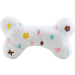 White Chewy Vuiton Bones Squeaker Dog Toy: Small / Mini - Keepsake
