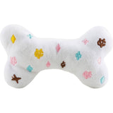 White Chewy Vuiton Bones Squeaker Dog Toy: Small / Mini - Keepsake
