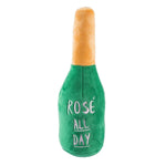Woof Clicquot Rose' Champagne Bottle Squeaker Dog Toy: Small - Keepsake