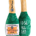Woof Clicquot Rose' Champagne Bottle Squeaker Dog Toy: Small - Keepsake