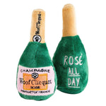 Woof Clicquot Rose' Champagne Bottle Squeaker Dog Toy: Small - Keepsake