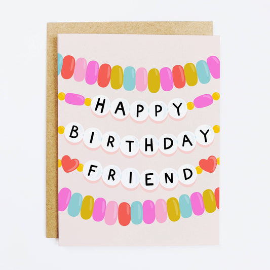 Friendship Bracelet Birthday Card - Keepsake