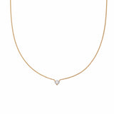 Waterproof 4mm Round Solitaire Necklace