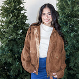 Emery Suede Cropped Jacket