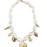 Mia Shell Pearl Charm Necklace