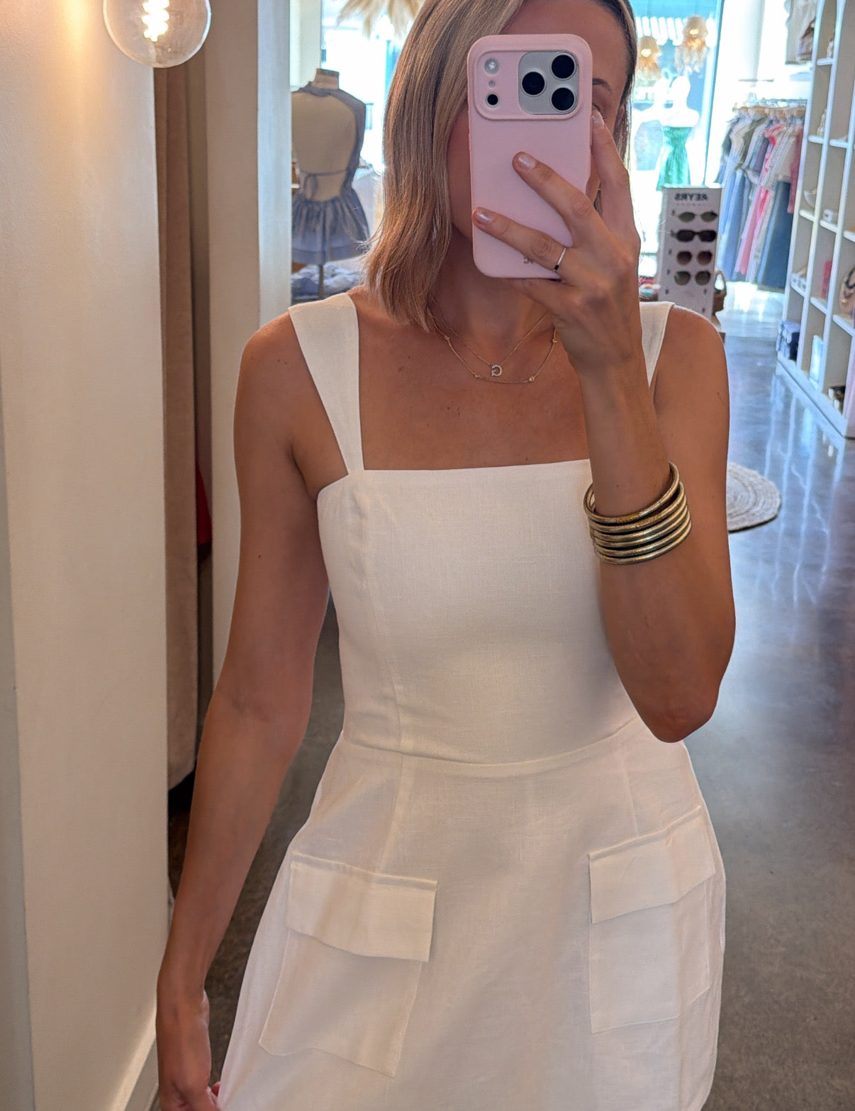 chinese dress ladies Make It Your Own White Tiered Dress, X-Large - The Mint Julep Boutique