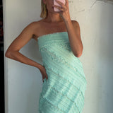 Ripple Effect Maxi Dress - Seafoam