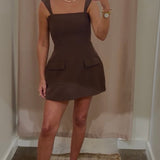 Double Take Romper - Coffee
