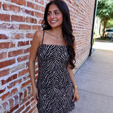 Wild Instinct Zebra Mini Dress