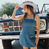 Double Take Romper - Denim