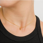 24K Gold Dainty Cross Pendant Necklace - Keepsake