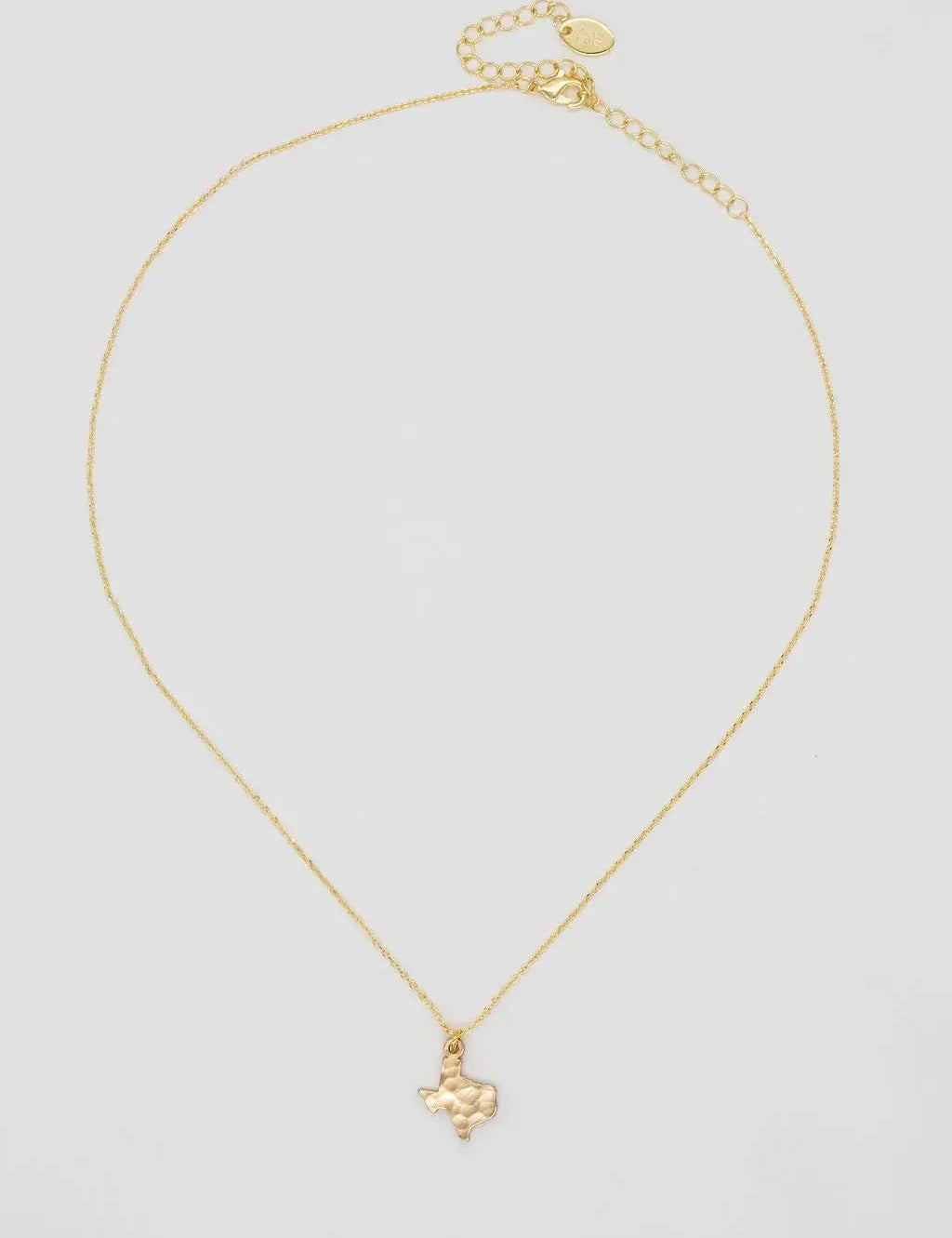 24K Gold Hammered Texas Pendant Necklace - Keepsake