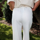 Lyra Linen Pants - White