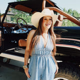 Lake Day Denim Romper