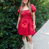 Crimson Kiss Mini Dress