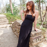 Sienna Strapless Maxi Dress - Black