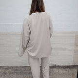 Easy Days Striped Lounge Pant- Tan