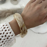 Resin Acrylic Bangle - Brown
