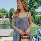Backyard Barbecue Romper - Navy