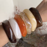 Resin Acrylic Bangle - Brown