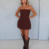 Strut In Style Romper- Chocolate