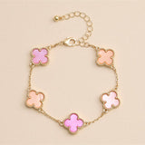 Colorful Charm Bracelet - White/Gold