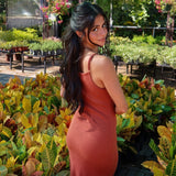 Soft Cedar Rib Knit Midi Dress