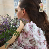 Hand-Painted Mini Flower Mahjong Claw Hair Clip | Eco-Friendly