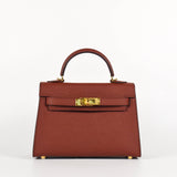 Jana Leather Satchel Bag- Red